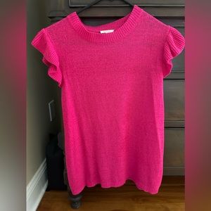 Jodifl Hot pink knit top. Size medium